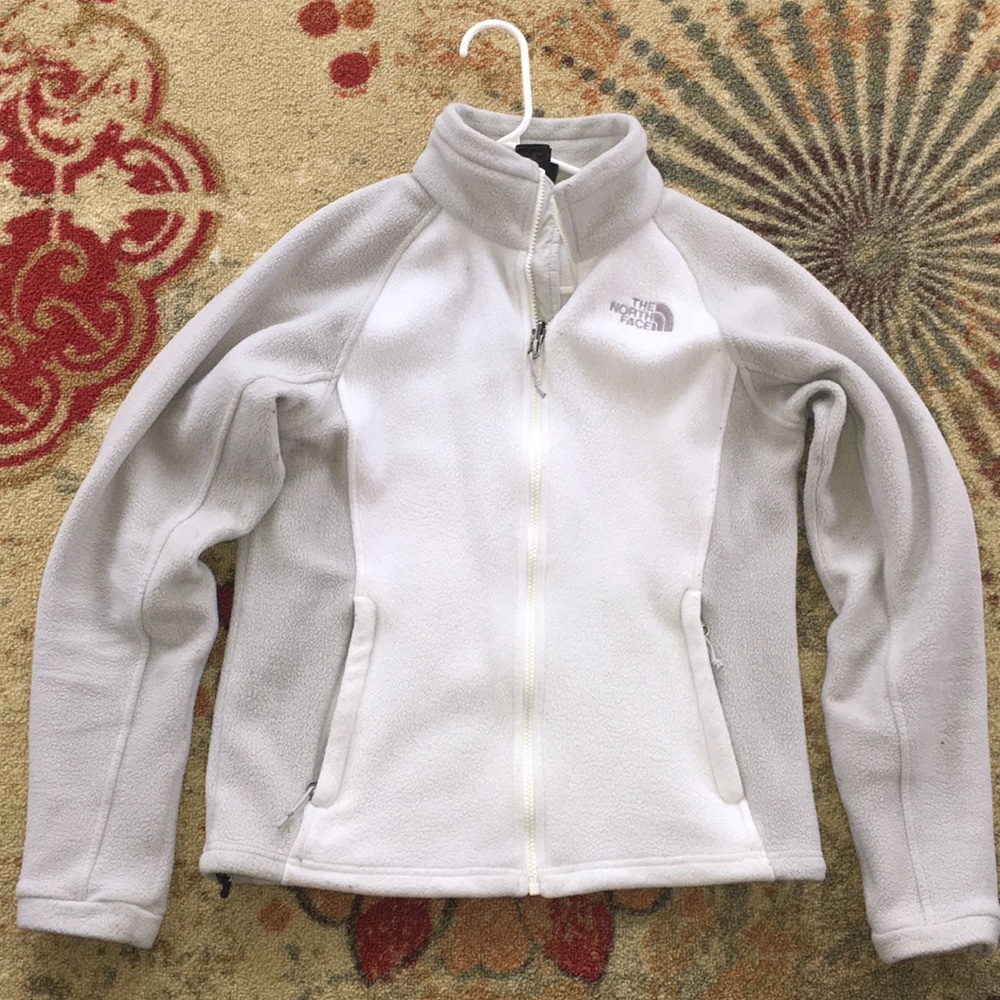 The North face cozy white and grey fleece